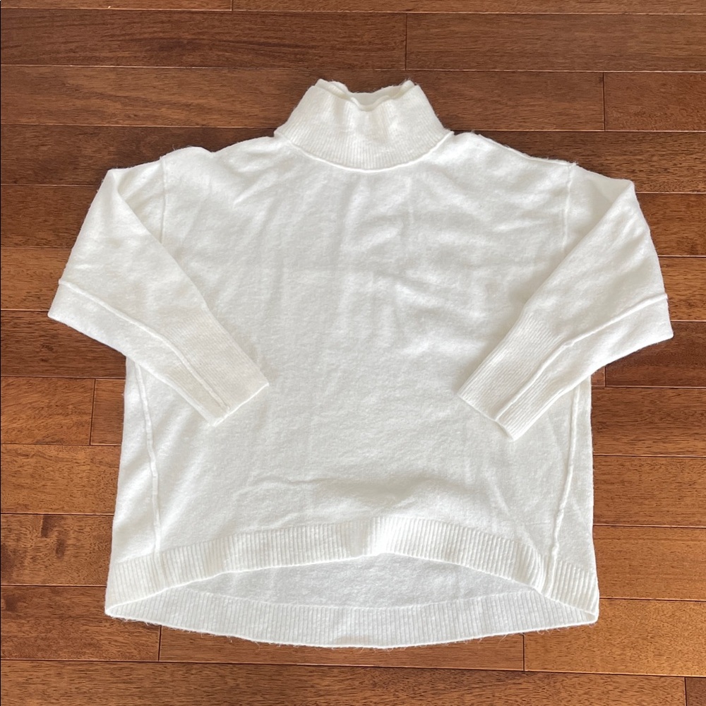 Free People Cream Turtleneck Sweater